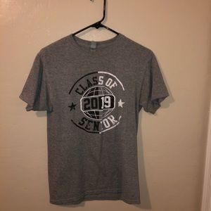 Grey block color senior T-shirt